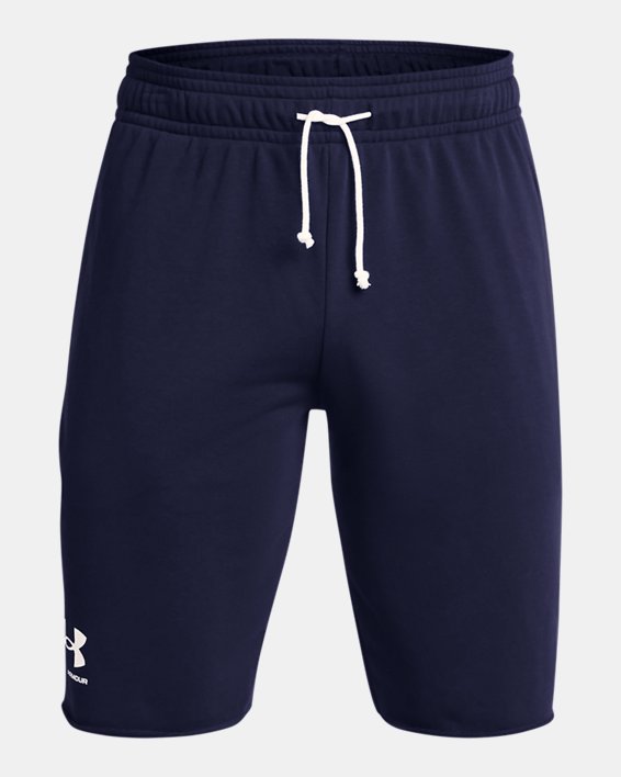Men's UA Rival Terry Shorts in Blue image number 4